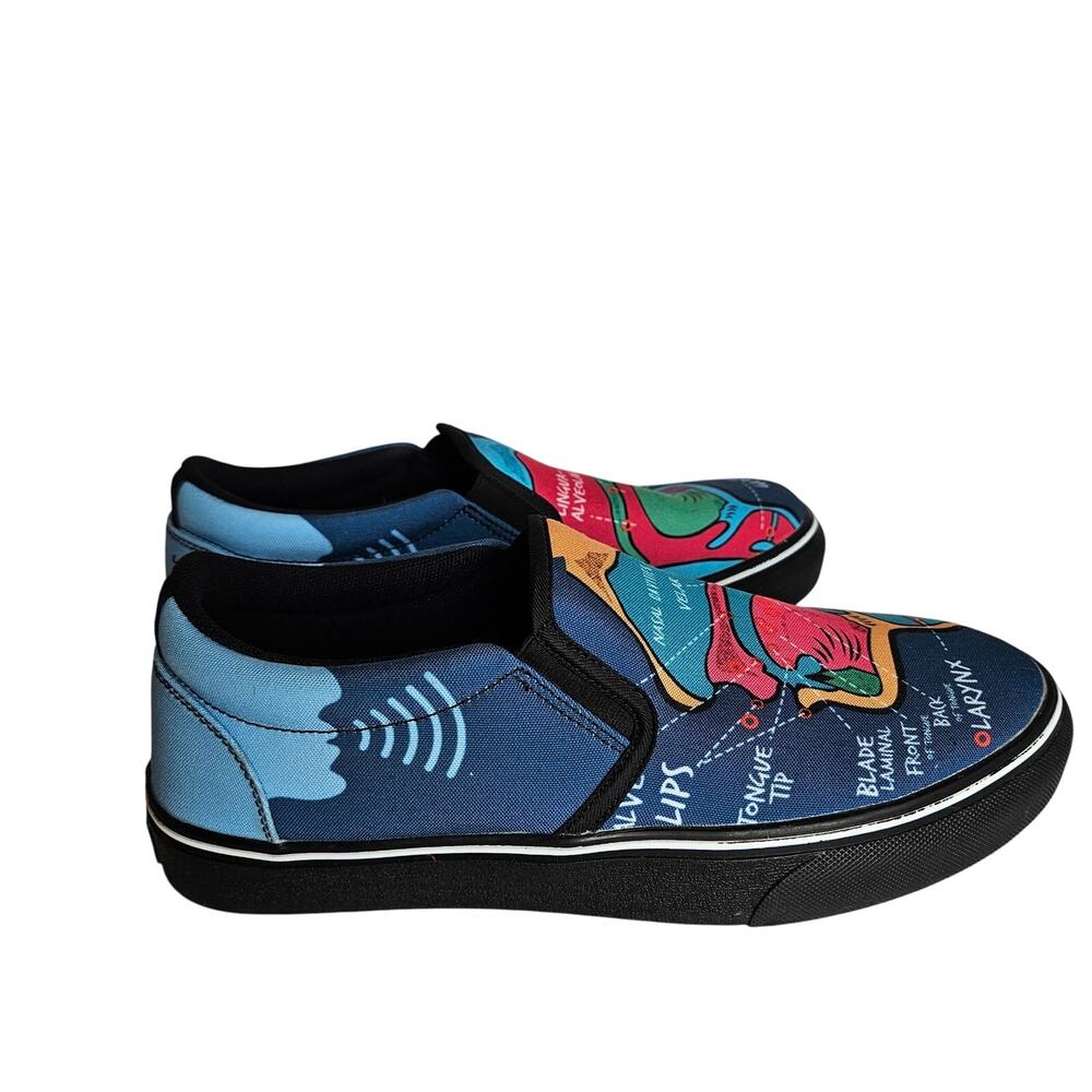 Groove Bags Speech Therapy Vocal Tracts Slip On Sneaker Women's 10 Men's 8